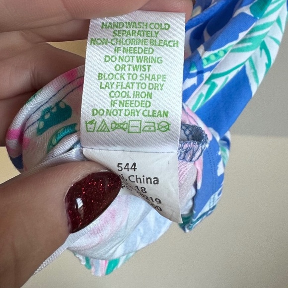 Lilly Pulitzer Cut out Long Sleeve Pink‎ Blue Green Dress Size XXS - Picture 4 of 7